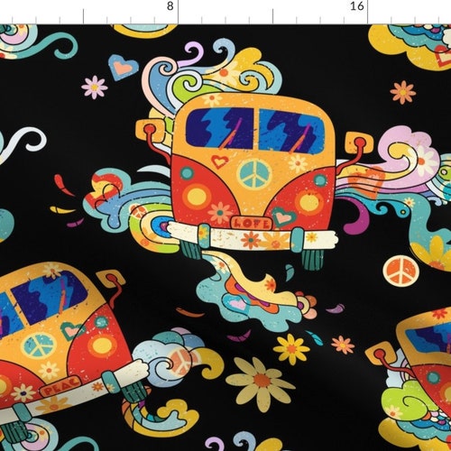 1970 Fabric Hippie Van the Spirit of the '70s. by Etsy Canada