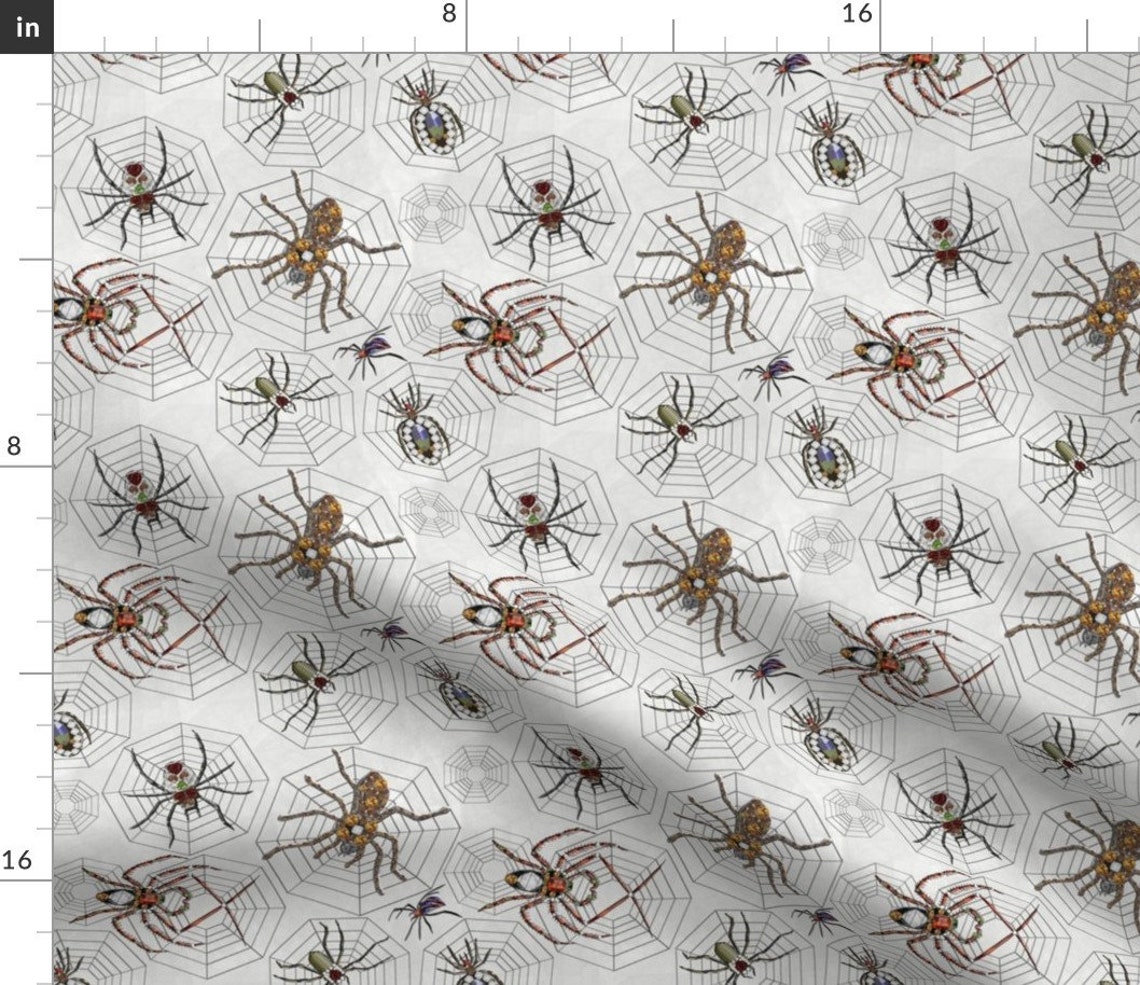Spider  Fabric Spiders Galore by Mago Halloween Insect Etsy