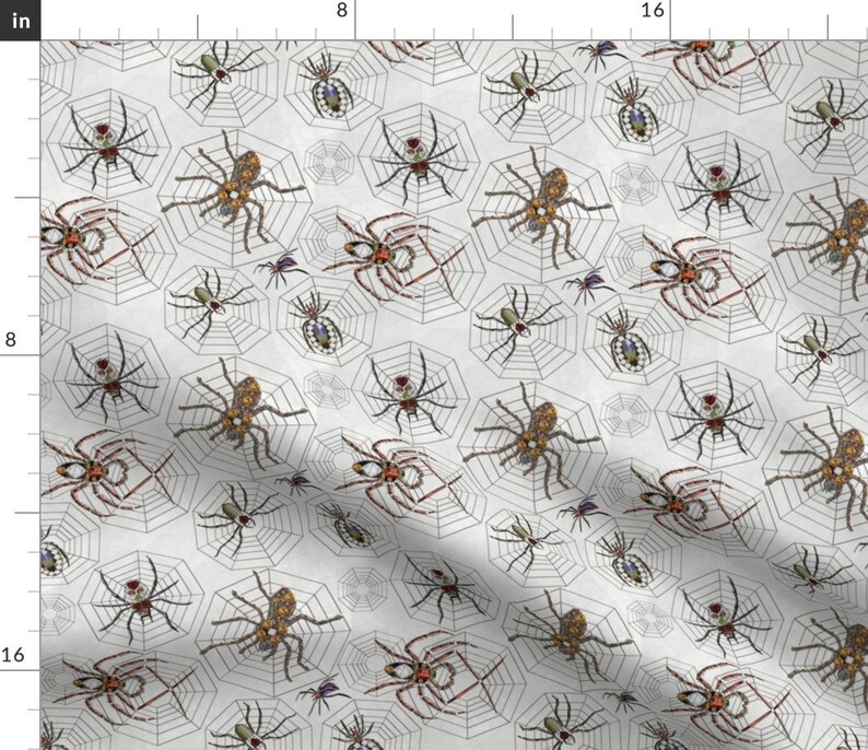 Spider  Fabric Spiders Galore by Mago Halloween Insect Etsy Canada