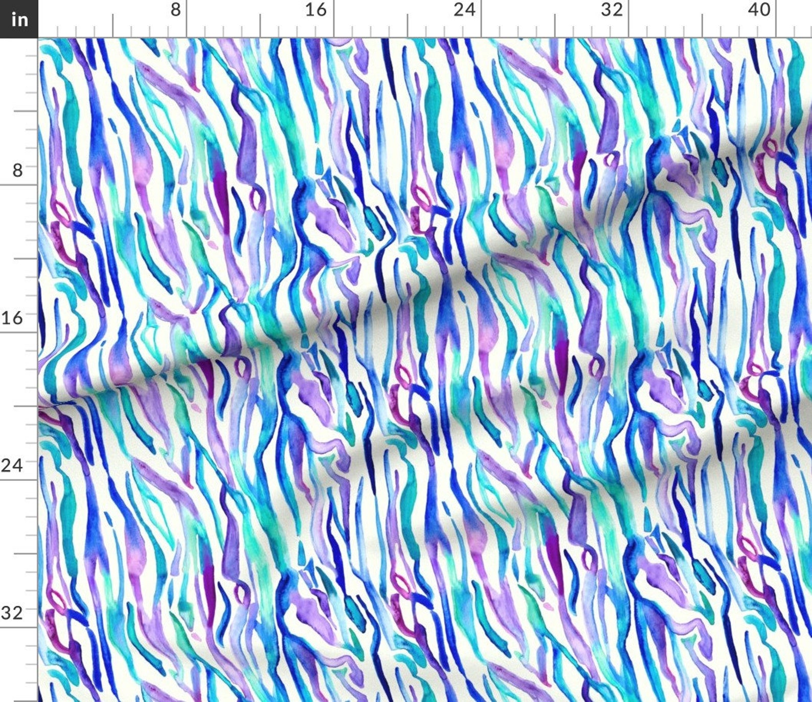 Zebra Purple Zebra Stripes Fabric Watercolor Zebra Print by Etsy