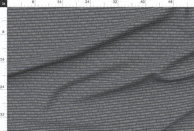 Binary Fabric - Binary Code Grey By Themadcraftduckie - Computer Science Coder Engineer Hacker Cotton Fabric By The Yard With Spoonflower 画像 2