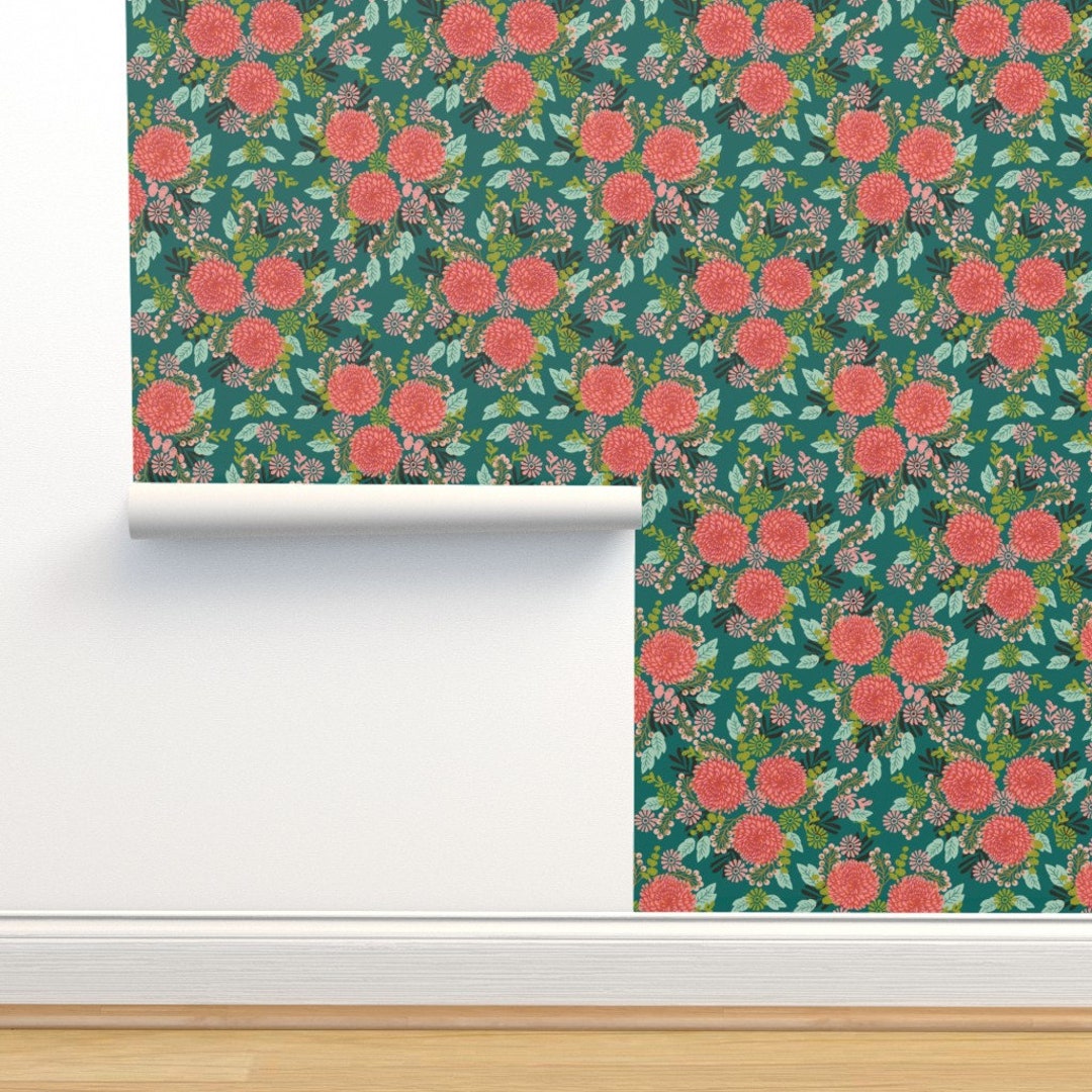 Chrysanthemum Wallpaper Chrysanthemums Mums Floral by Andrea - Etsy