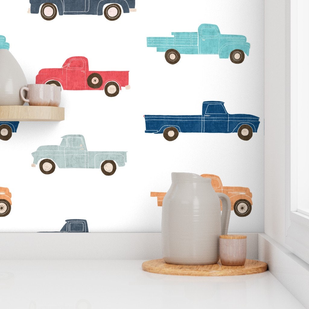 Vintage Trucks Wallpaper Vintage Trucks by Scarlette Soleil Etsy