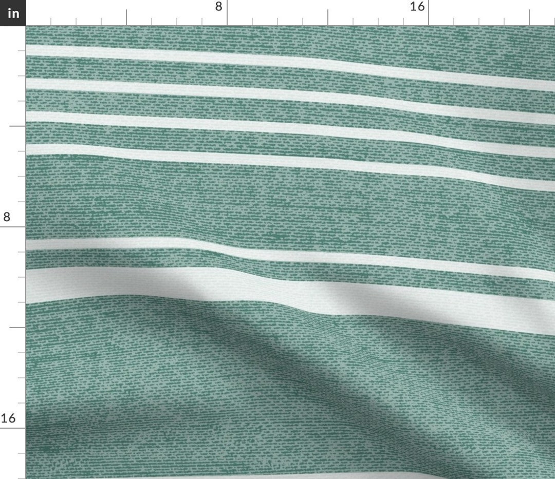 Stripe Teal Fabric Pathway Textured Stripe Eucalyptus Jumbo Scale by