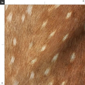 Deer Fabric - Red Deer Hide // Spring Fawn By Willowlanetextiles - Faux Deer Hide Cotton Fabric By The Yard With Spoonflower image 3