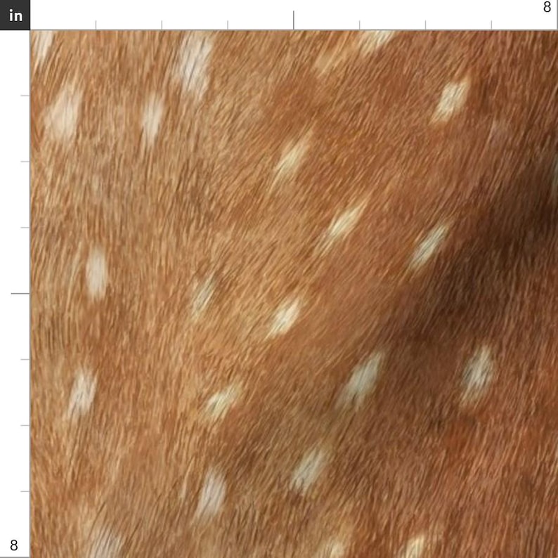 Deer Fabric - Red Deer Hide // Spring Fawn By Willowlanetextiles - Faux Deer Hide Cotton Fabric By The Yard With Spoonflower image 3