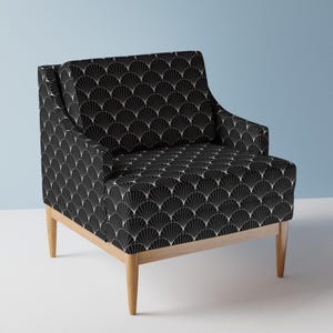 Art Deco Upholstery Fabric- Sunburst On Black by anvil_studio - Black And Vintage Geometric Glamorous  Fabric By The Yard With Spoonflower