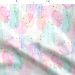 Rainbow Watercolor Fabric - Rainbow-Stars-Watercolor-Abstract Small By Crystal Walen - Rainbows Cotton Fabric By The Yard With Spoonflower