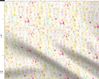 Rainbow Confetti Fabric -Easter Rainbow Confetti By Thistleandfox- Rainbow Confetti Dots Colorful Cotton Fabric By The Yard With Spoonflower