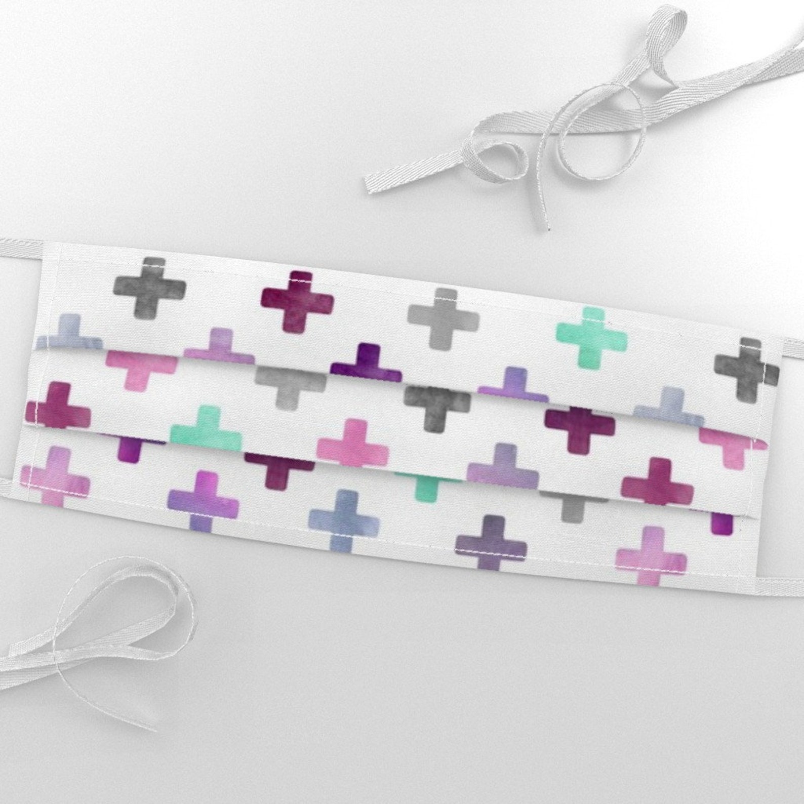 Watercolor Swiss Cross Fabric Swiss Cross Pattern Purple Etsy