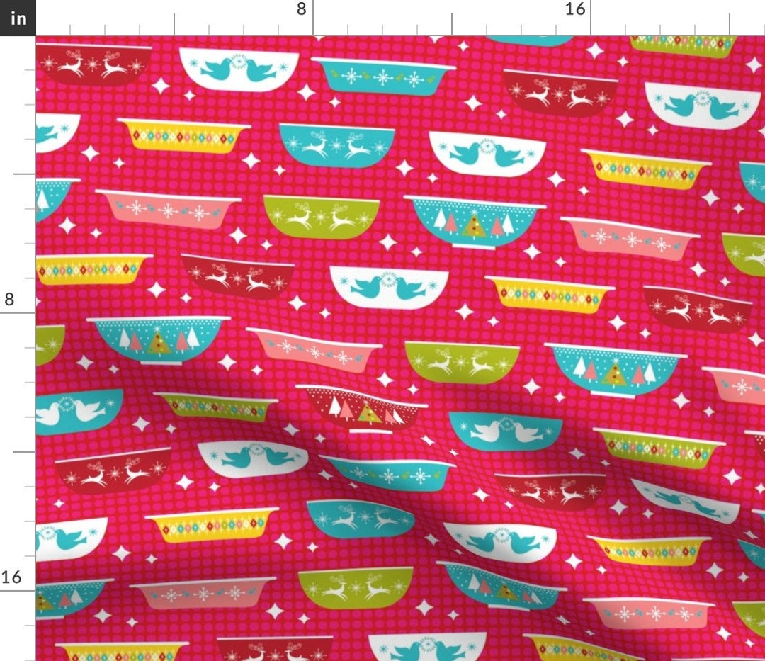 Kitsch Casseroles Fabric Christmas Dishes by Mod