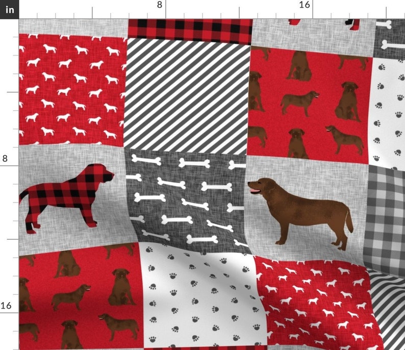 Labrador Fabric Labrador Retriever Chocolate Lab A Cheater Etsy