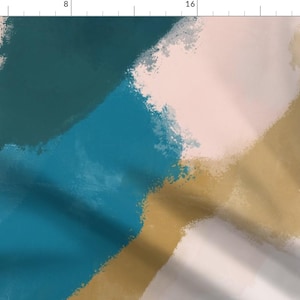 Painted Abstract Fabric - Daubed Abstract Paintscape - Xl Scale By Smallhoursshop - Large Scale Cotton Fabric By The Yard With Spoonflower