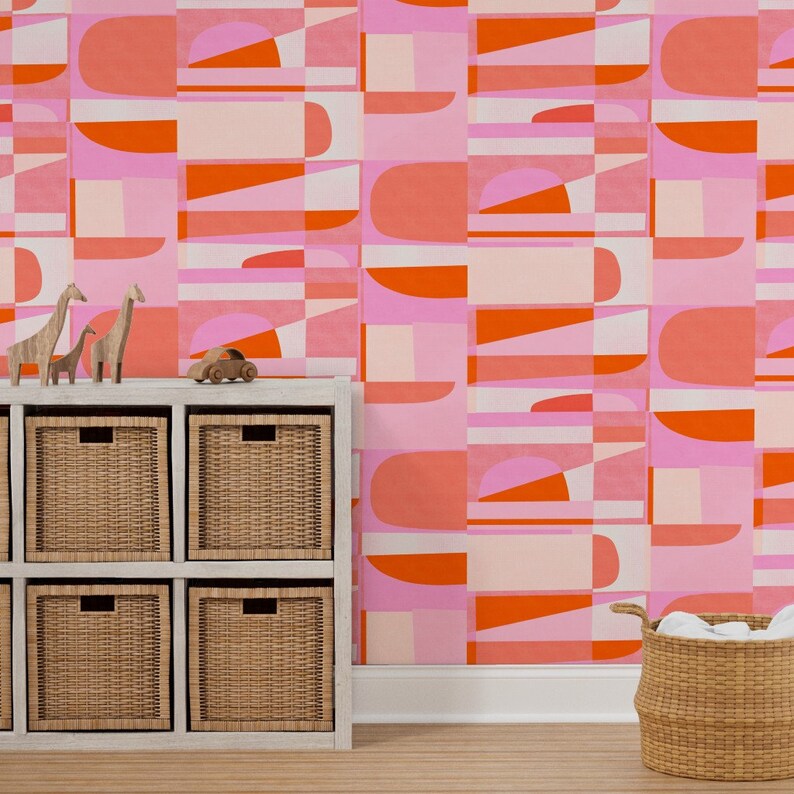 Mid Century Wallpaper Creative Horizons by Liztaylorcreative Etsy