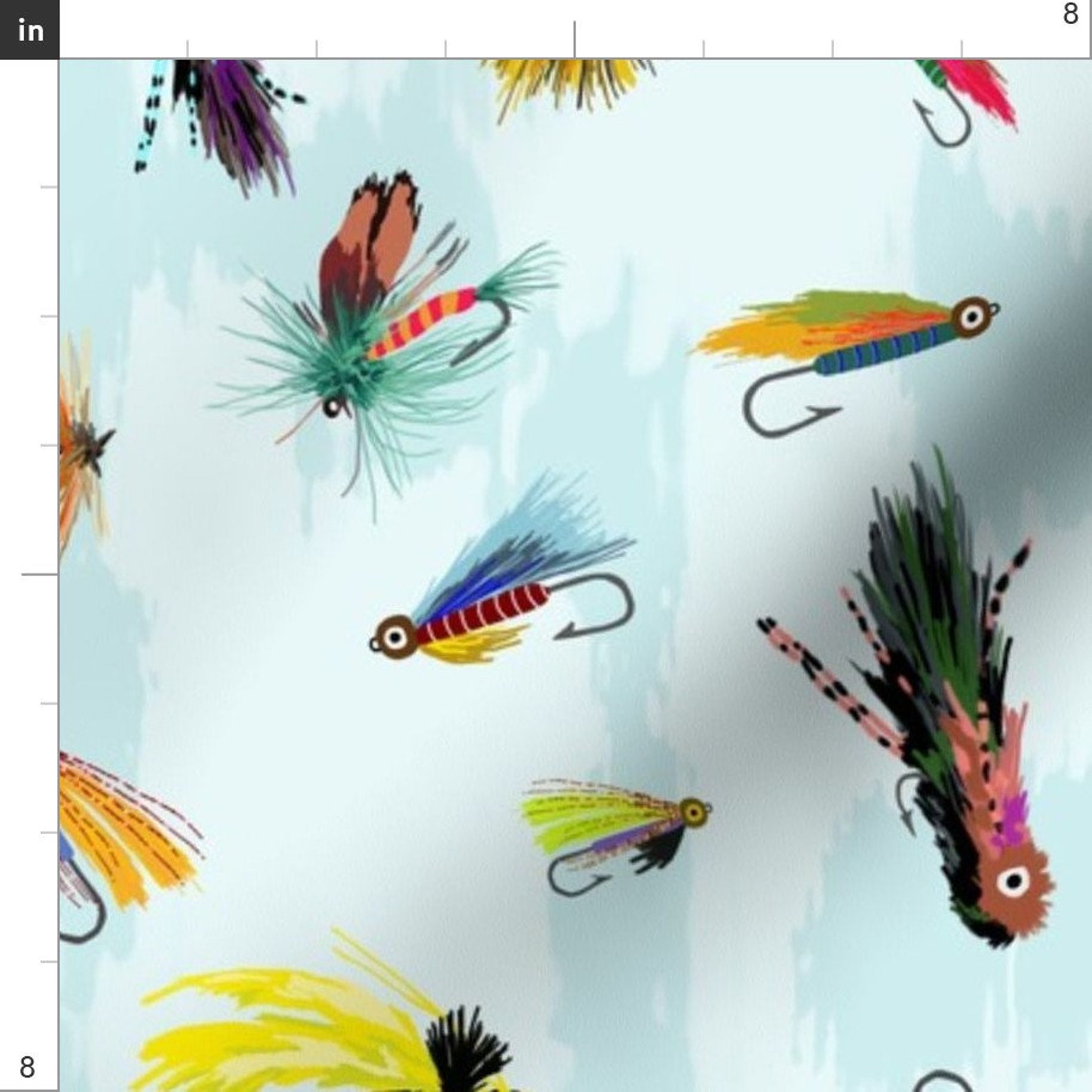 Fly Fishing Fabric Fly Lures by Rousehousedesign Fly Etsy