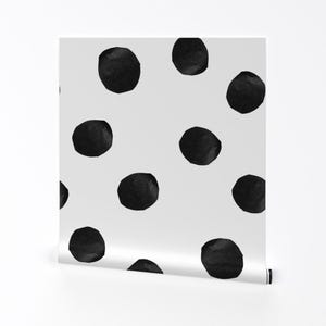 Large Dot Wallpaper - Large Cut Paper Dots By Patrice N Anderson - Dot Custom Printed Removable Self Adhesive Wallpaper Roll by Spoonflower