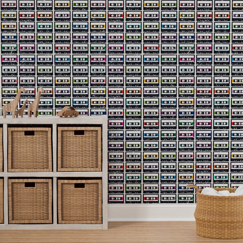 Cassette Wallpaper Julie’s Cassette Tapes by - Etsy