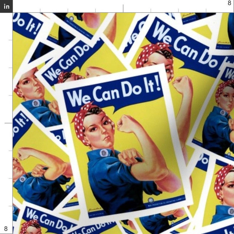Rosie The Riveter Fabric Rosie The Riveter By Spacefem Etsy