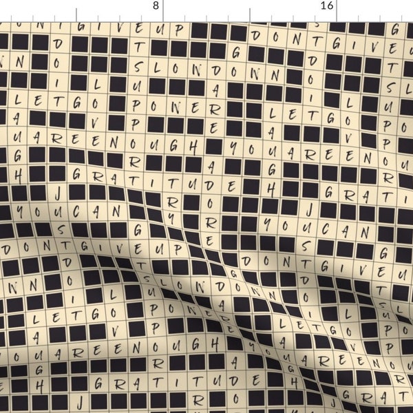 Crossword Puzzle Fabric Etsy