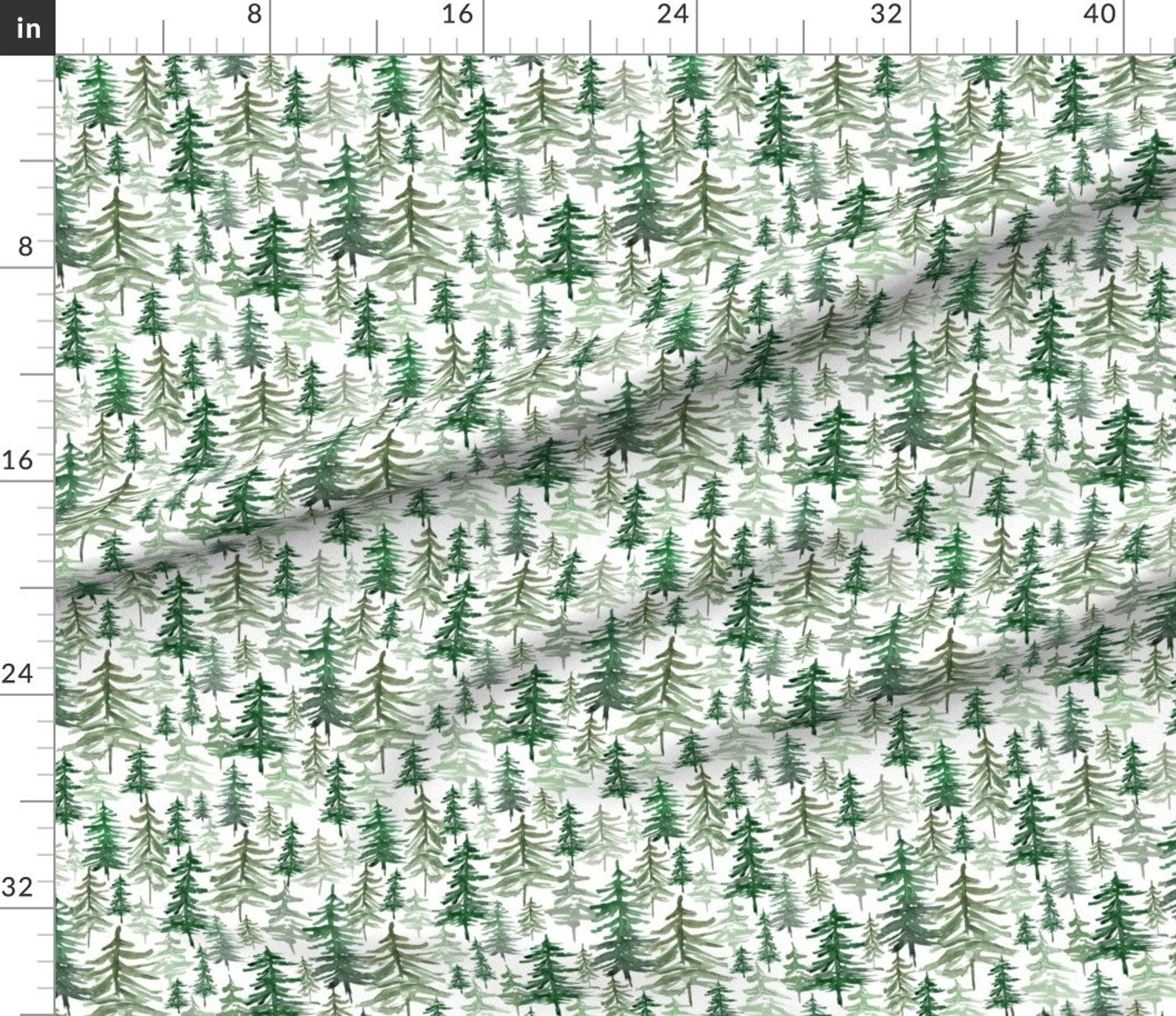 Pine Trees Fabric Rustic Forest Trees By Hipkiddesigns Etsy