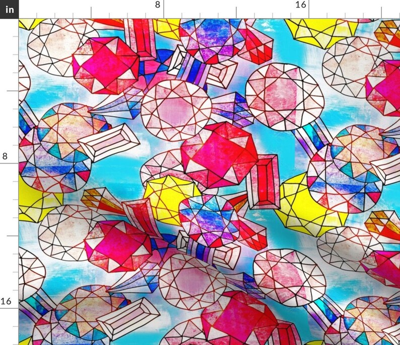 Crystals and Gemstones Fabric Zodiac Gemstones Opal Deep Etsy