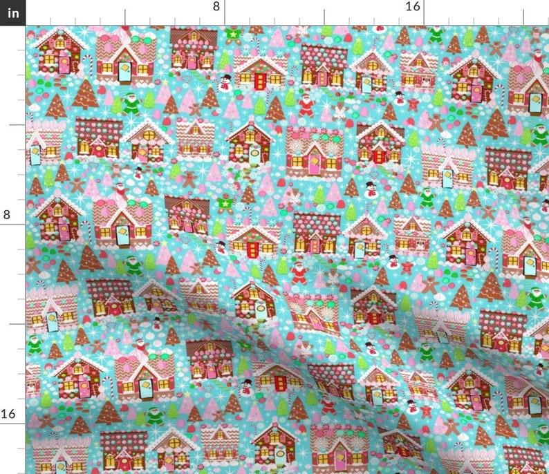 Gingerbread Fabric Holiday Gingerbread House // Christmas by Etsy