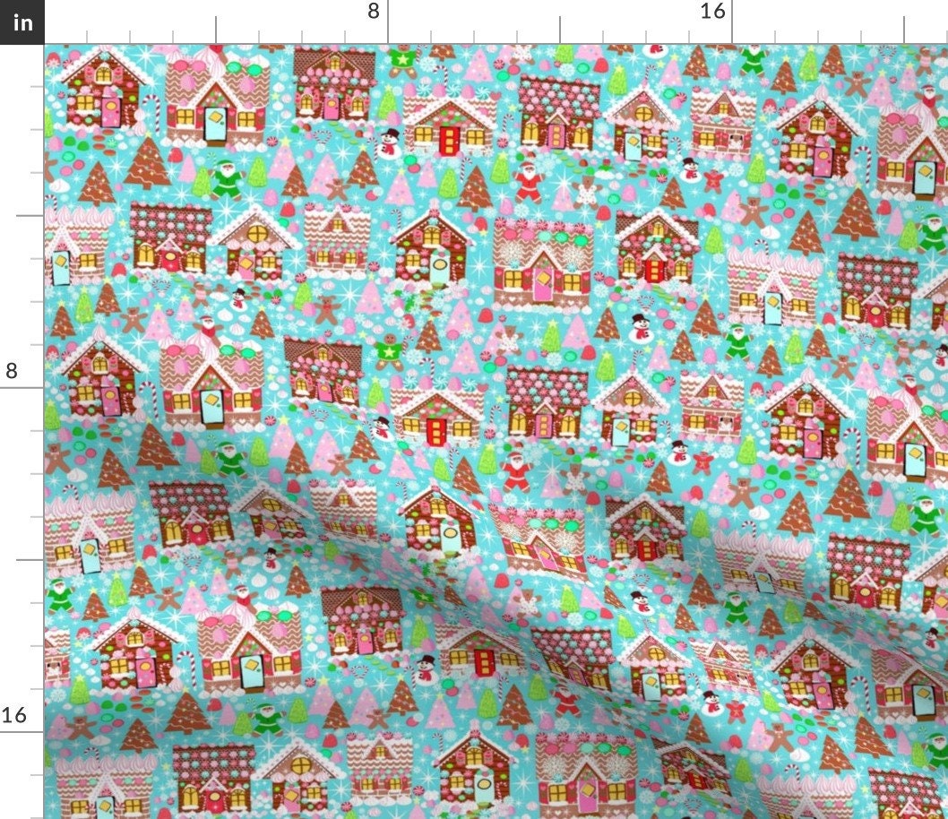 Gingerbread Fabric Holiday Gingerbread House // Christmas By | Etsy