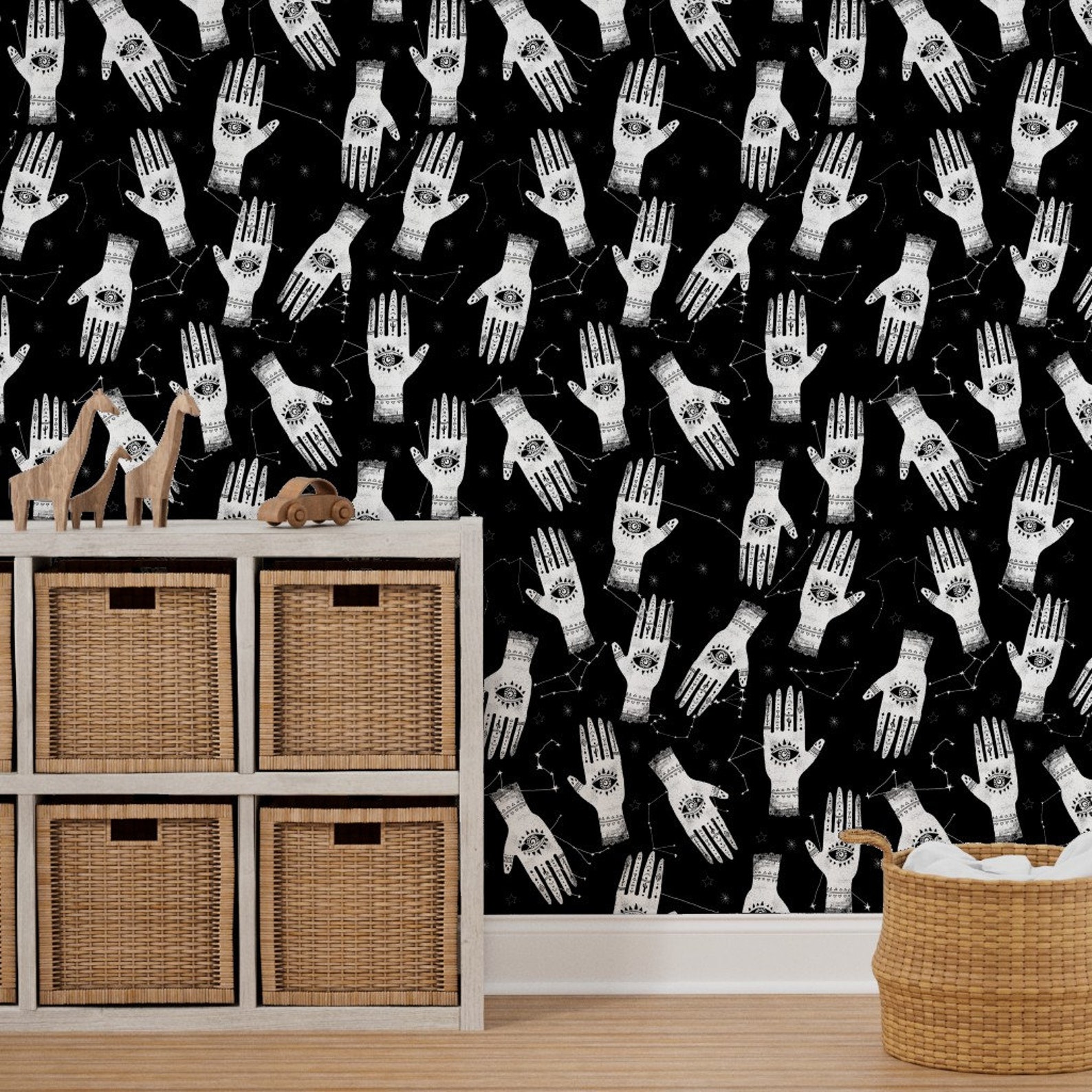 Palmistry Wallpaper Palmistry Palm Hand Mystic Black by - Etsy