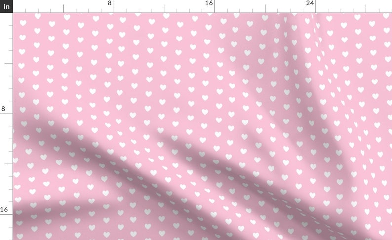 Fat Quarters en coton pour bébé fille Mix & Match Fat Quarters en coton pour bébé fille, rose gris, éléphants, nouveau-né, matelassage, par Spoonflower Pink Hearts