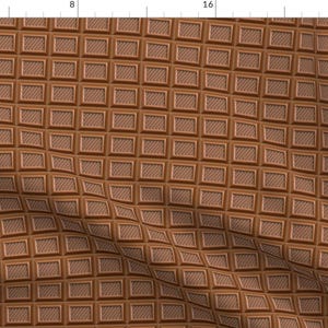 Chocolate Bar Fabric - Milk Brown Sweets Geometric By Raveneve - Brown Chocolate Bar Geometric Cotton Fabric By The Yard With Spoonflower