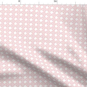 Pink Cane Weave Fabric - Pink Rattan by danika_herrick - Rattan Weaving Boho Chic Preppy Light Pink Fabric by the Yard by Spoonflower
