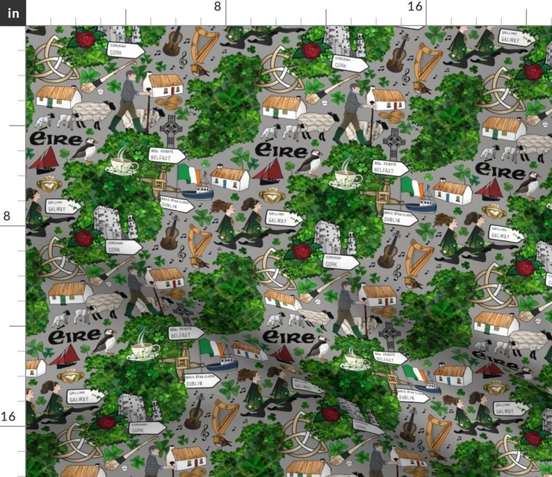 Ireland fabric ireland by irishvikingdesigns dublin galway  etsy Ireland fabric ireland by irishvikingdesigns dublin galway  etsy