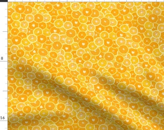 Summer Orange Slice Fabric - Oranges By Dalib0r - Summer Citrus Orange Cotton Fabric By The Yard With Spoonflower