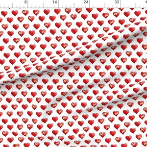 Mended Hearts Fabric Mended Broken Heart by B0rwear Red - Etsy