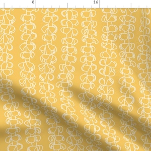 Hawaiian Flower Fabric - Puakenikeni Lei Golden by hnldesigns -  Lei Floral Puakenikeni Tropical Exotic Fabric by the Yard by Spoonflower