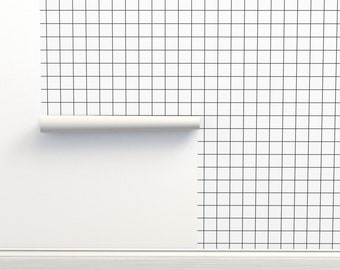 Grid Wallpaper Black and White Grid 2 Square Check by  Etsy Ireland