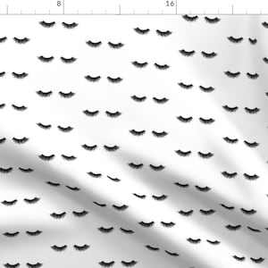 Eye Fabric - Eyelashes By Portage And Main - Fashion And Makeup Cotton Fabric By The Yard With Spoonflower