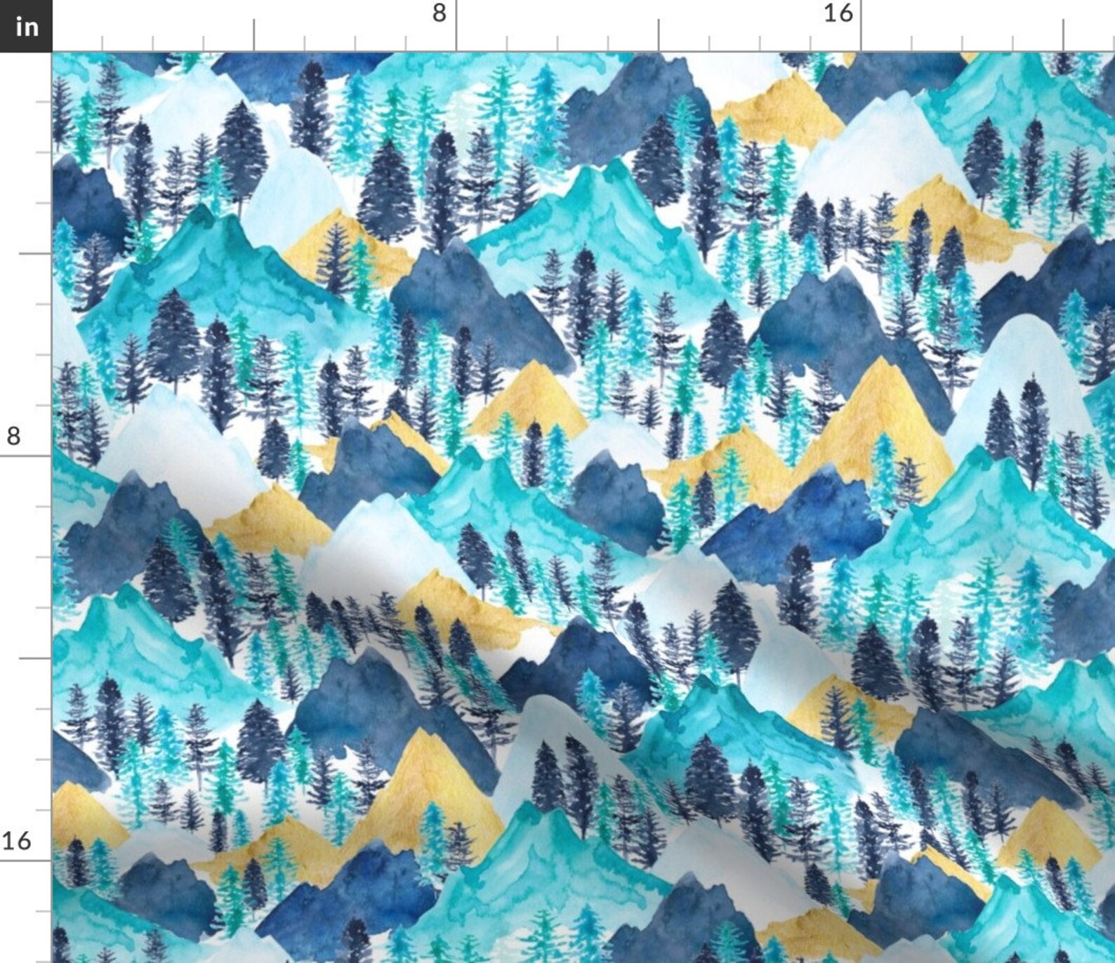Mountains Fabric the Mountains Call by Gingerlique - Etsy