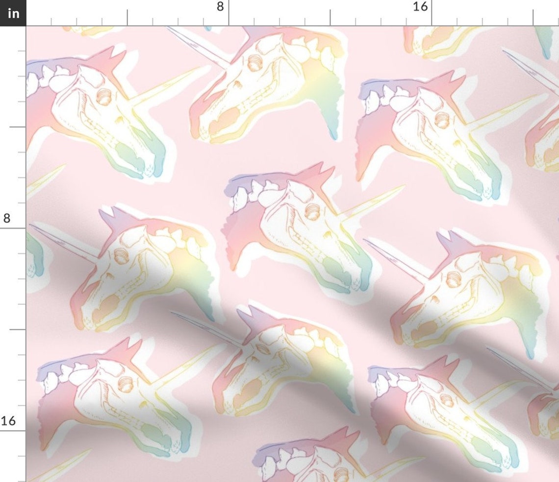 Unicorn Xray Fabric Unicorn Xray by Robynie Rainbow Etsy
