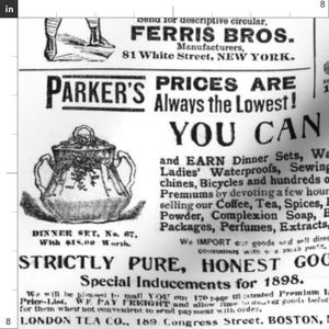 Vintage Ads Fabric - Old Newspaper by peagreengirl - Black And White Lettering Typography Victorian Fabric by the Yard by Spoonflower image 3
