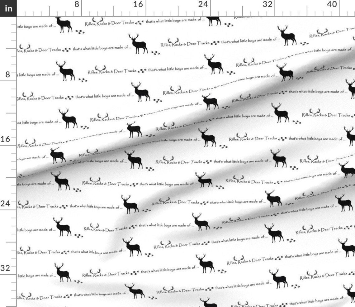 Deer Fabric Rifles Racks Deer Tracks / Baby Boy Nursery by Etsy