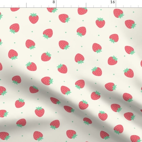 Spoonflower's Summer Bloom in White Fabric Designed by Etsy