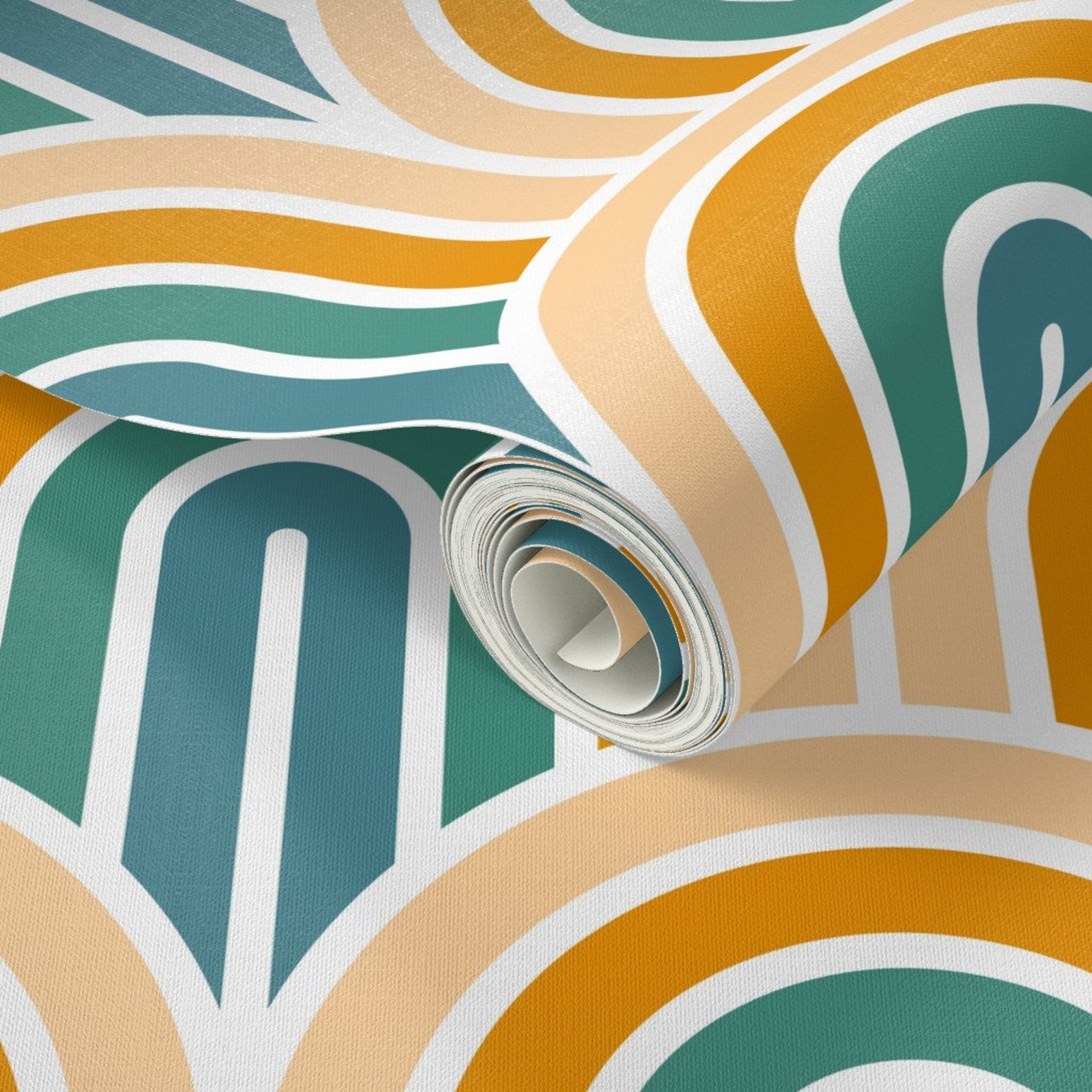 Art Deco Arches Wallpaper Geometric Pattern Art Deco Arch - Etsy