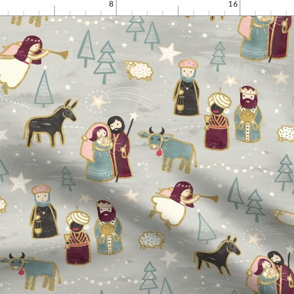 Nativity Fabric Etsy