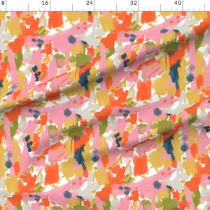 Abstract Modern Fabric - Happiness By Fable Design - Mod Abstract Home Decor Cotton Fabric By The Yard With Spoonflower image 2