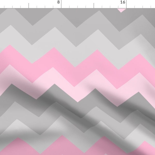 Pink Chevron Fabric Etsy