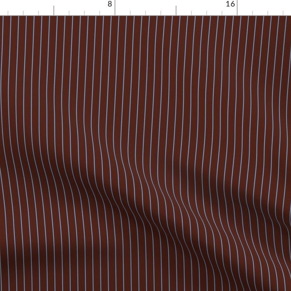 Whovian Maroon Stripes Fabric - Doctor Suit By Naehrdine - Whovian Maroon Gray Stripes Vertical Cotton Fabric By The Yard With Spoonflower