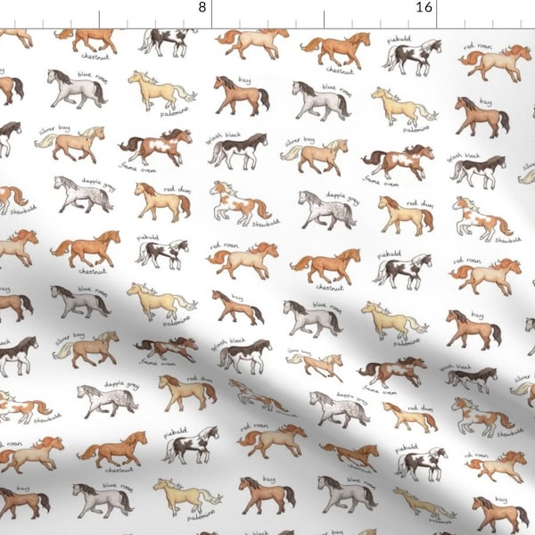 Horses Fabric - Horses By Hazel Fisher Creations - Horses Equestrian Riding Show Animals Gallop Cotton Fabric By The Yard With Spoonflower