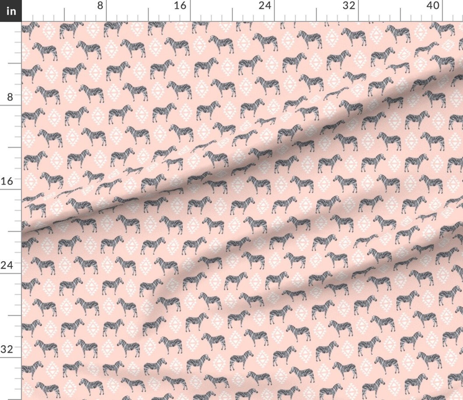 Blush Zebra Fabric Zebra Fabric Safari Animals Nursery Baby Etsy Canada