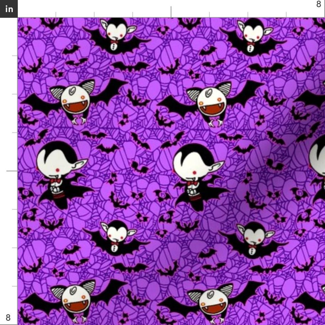 Purple Vampire Fabric - Vampies 2 by Jadegordon - Halloween Vampires ...